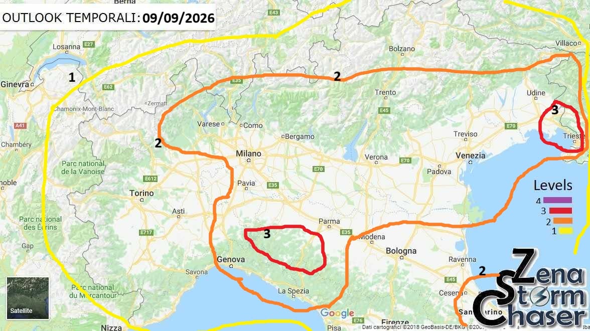allerta meteo oggi 9 settembre
