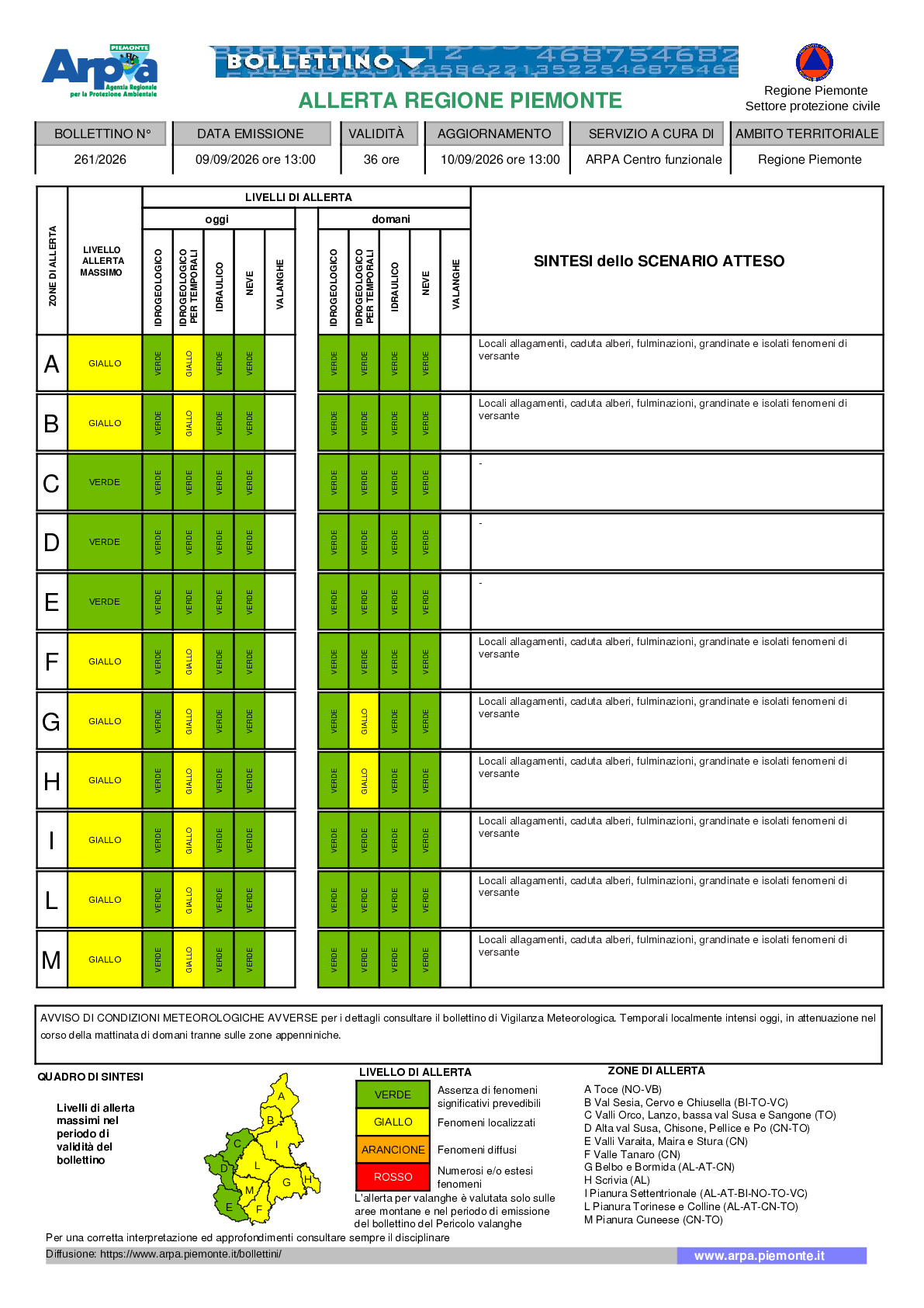 allerta meteo piemonte