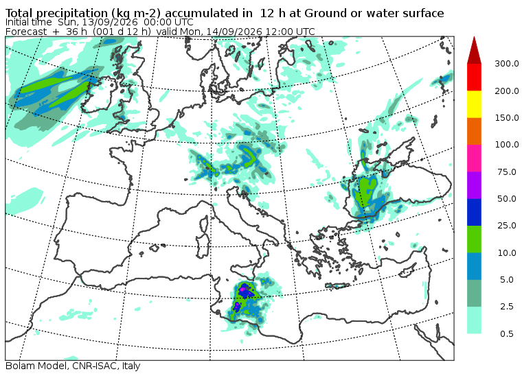 allerta meteo piogge lunedì 14 settembre mattina europa