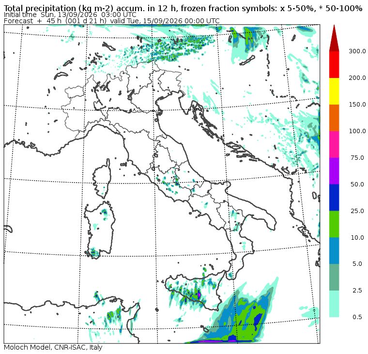 allerta meteo piogge lunedì 14 settembre sera