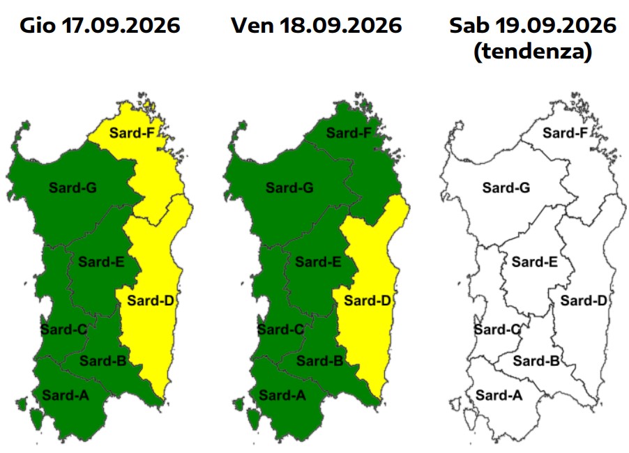 allerta meteo sardegna 17-18 settembre