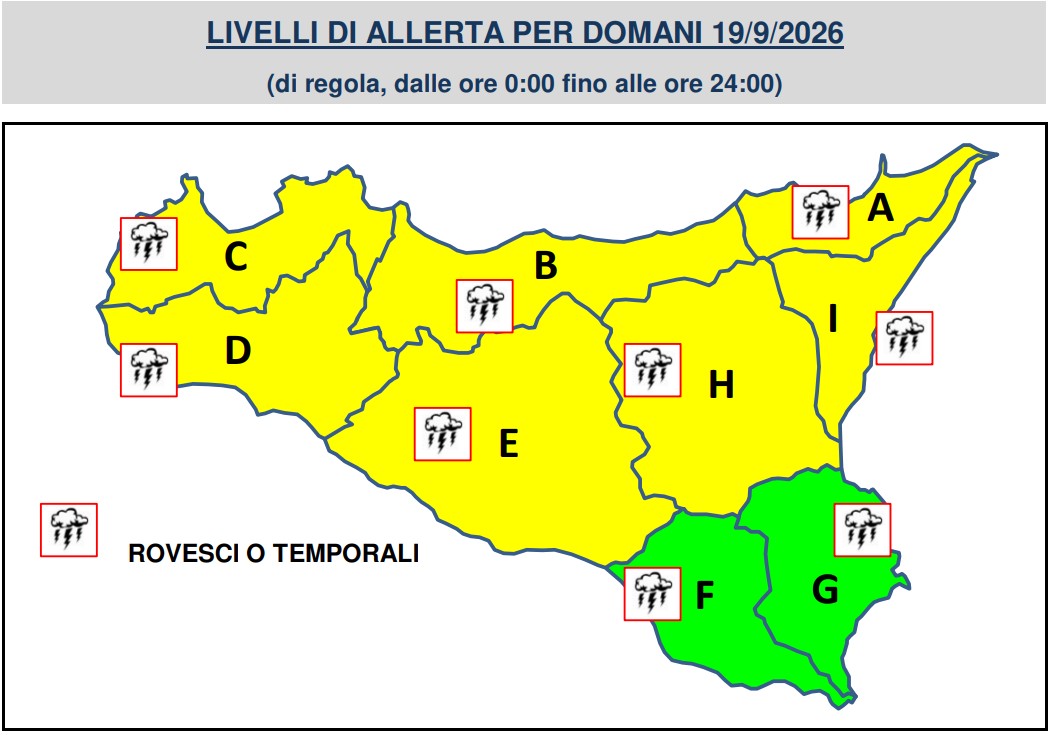 allerta meteo sicilia 19 settembre