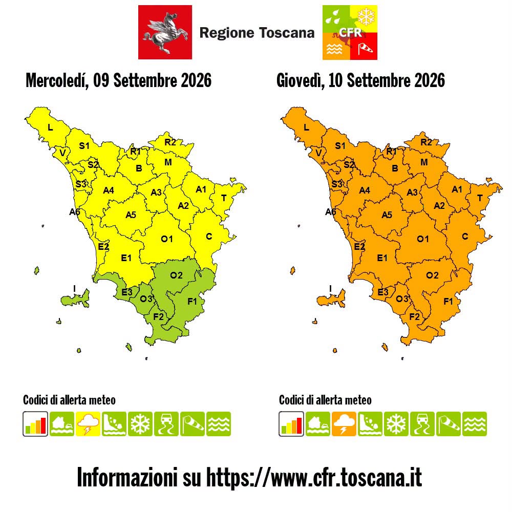 allerta meteo toscana