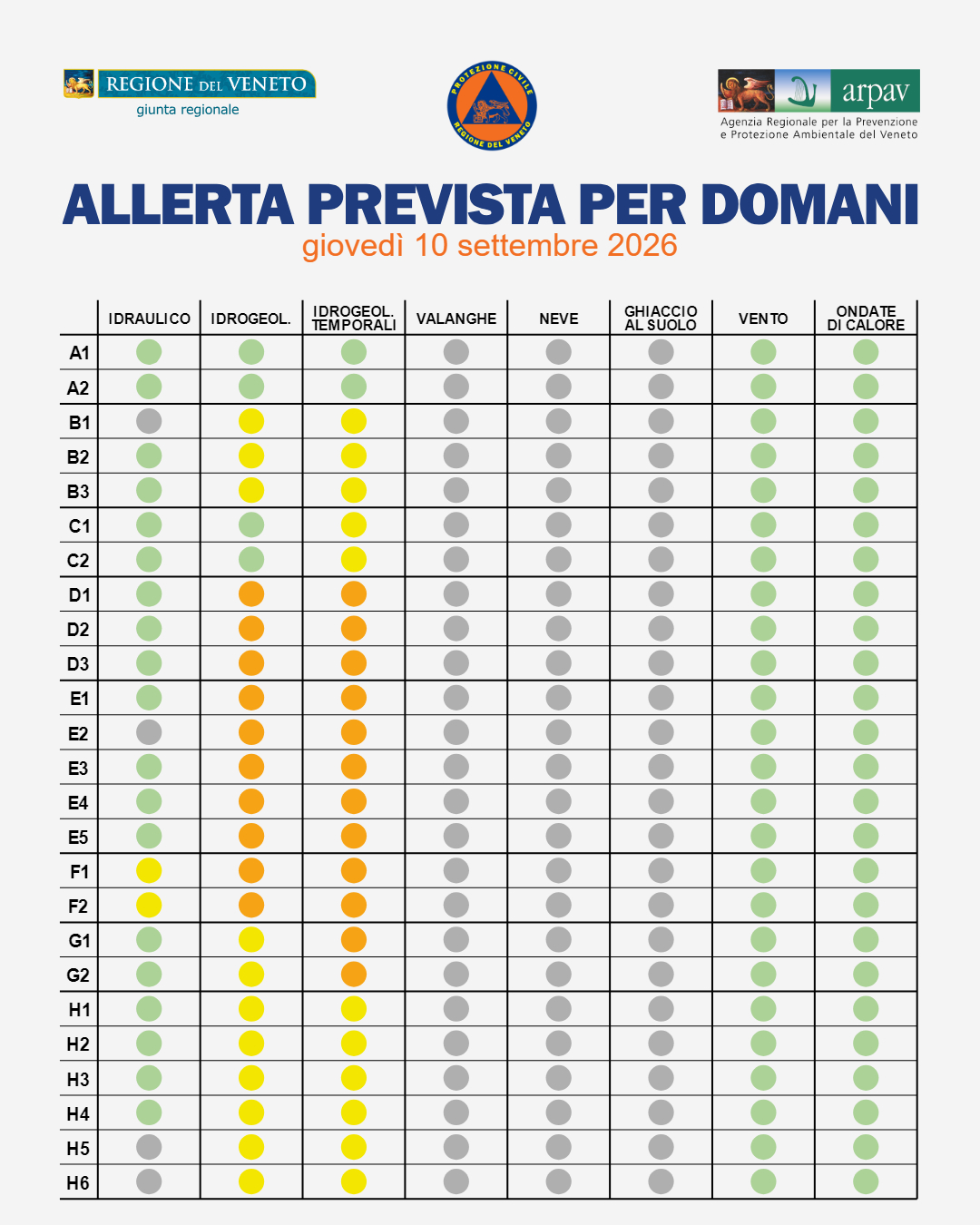 allerta meteo veneto 10 settembre
