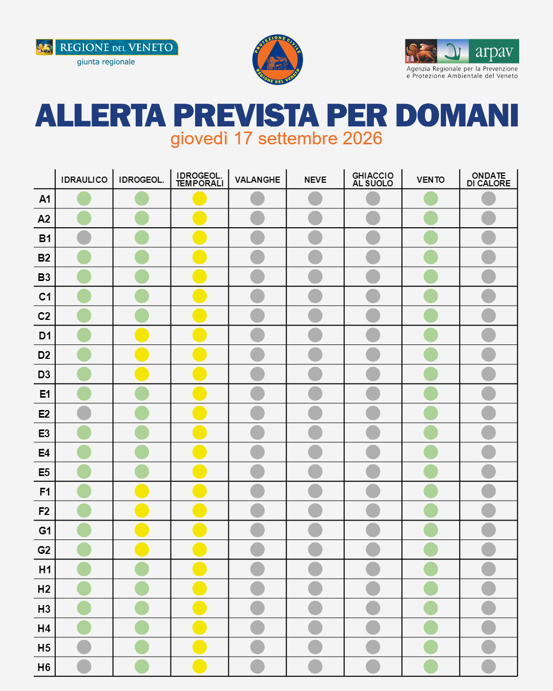 allerta meteo veneto 17 settembre