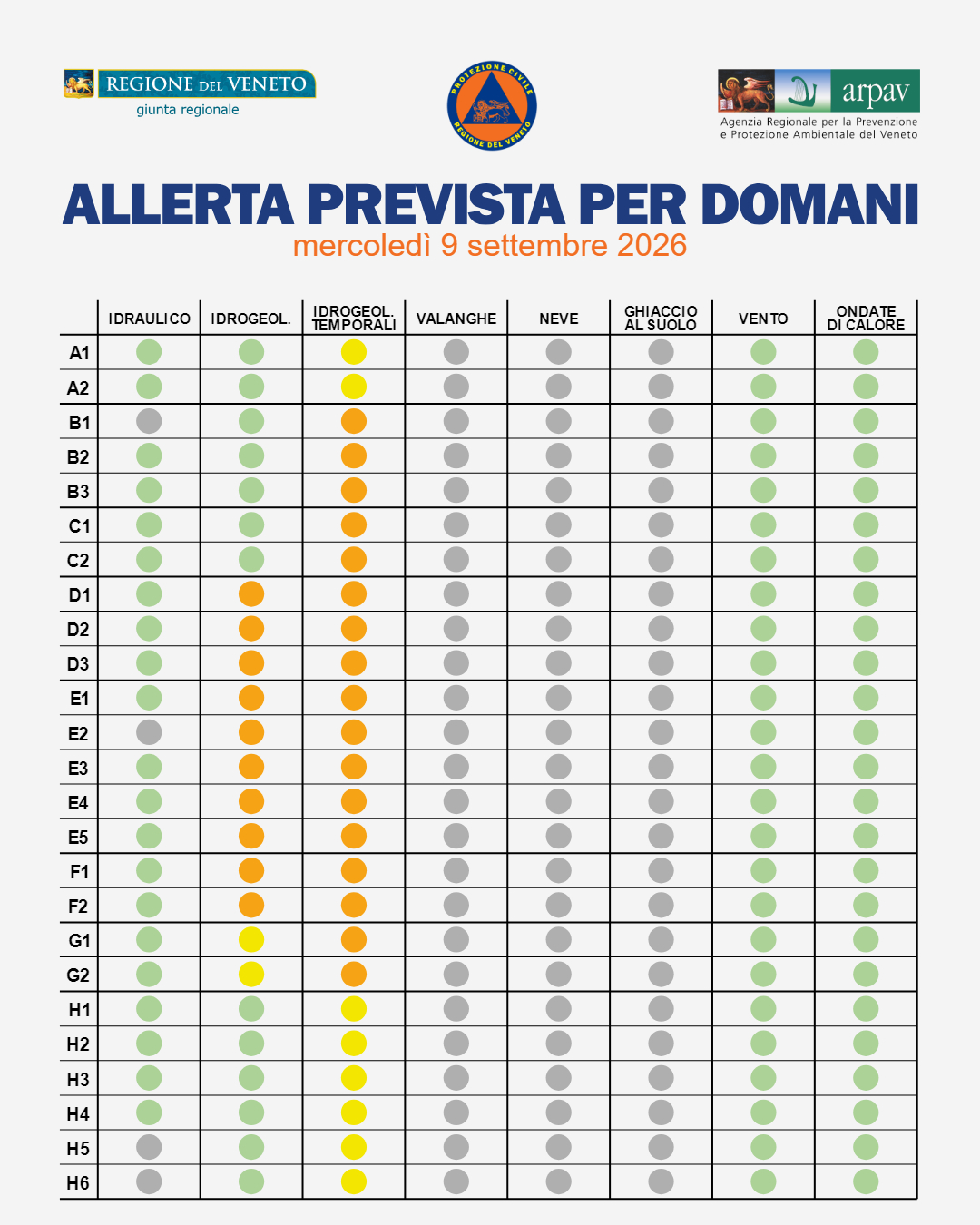 allerta meteo veneto 9 settembre