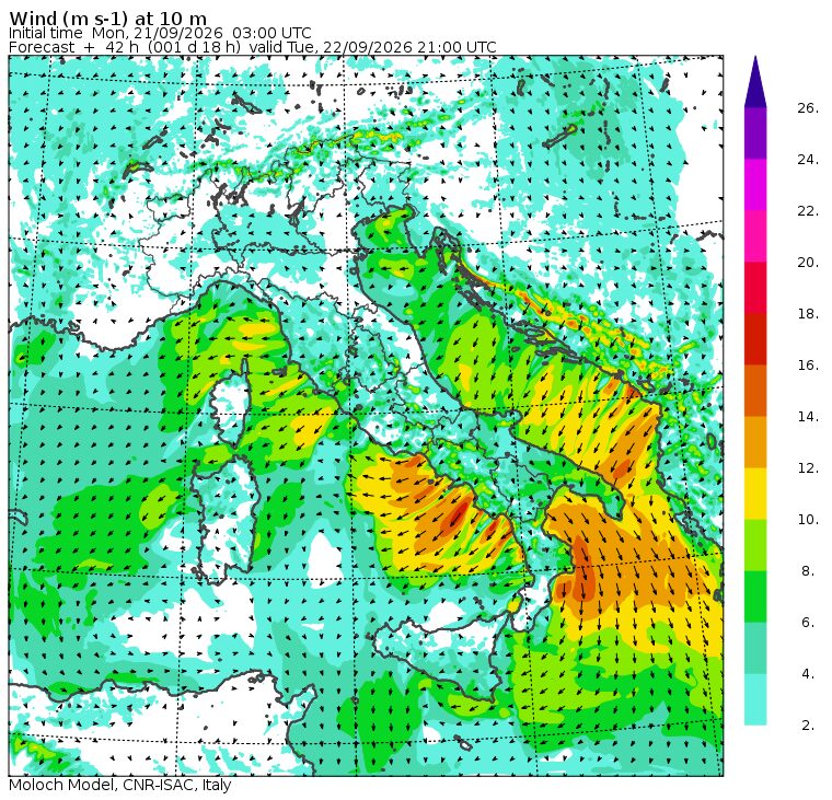 allerta meteo vento martedì 22 settembre