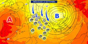 previsioni meteo mercoledì 23 settembre 2026