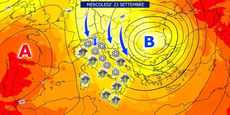 previsioni meteo mercoledì 23 settembre 2026