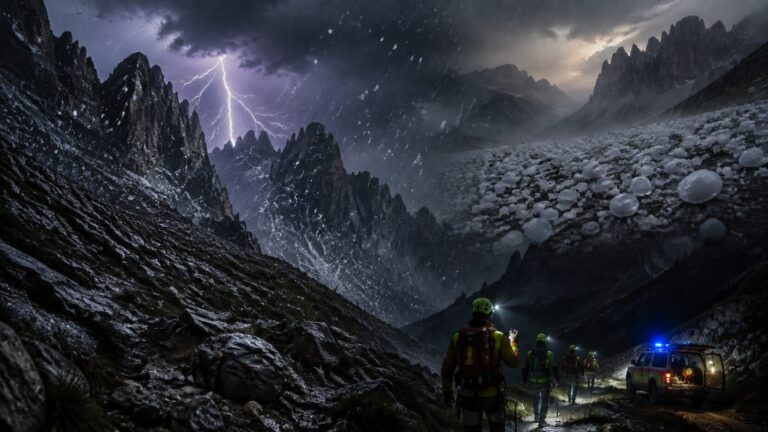 tempesta grandine montagna soccorso alpino