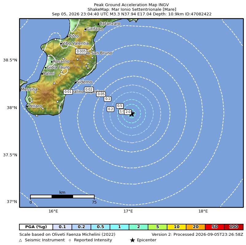 terremoto ionio calabria