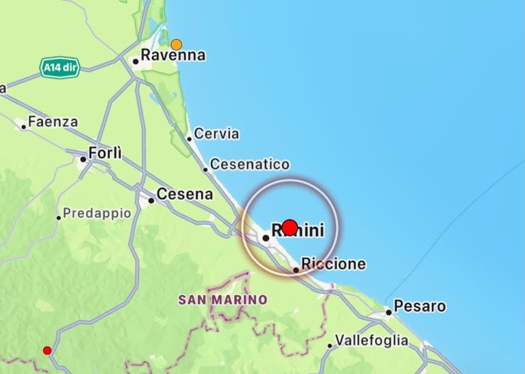 terremoto rimini emilia romagna