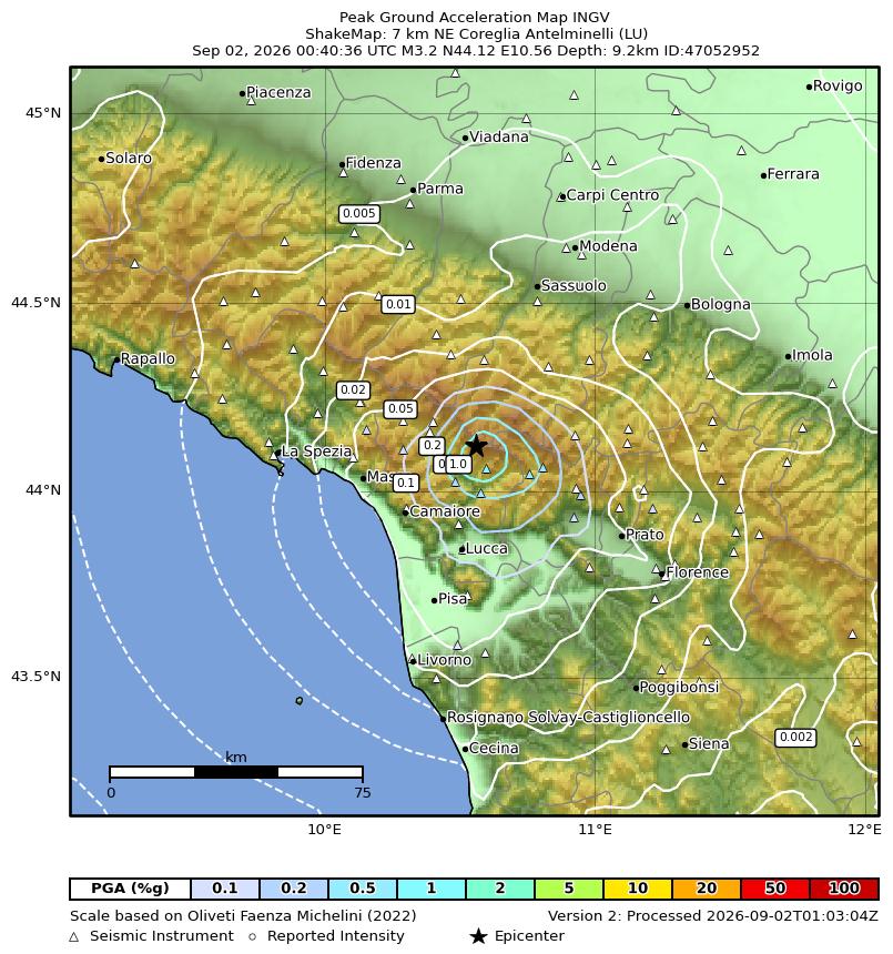 terremoto toscana emilia romagna