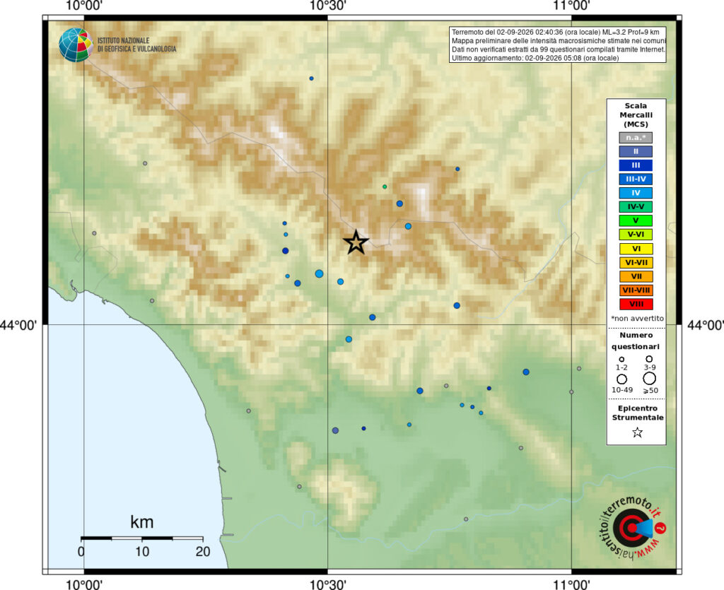 terremoto toscana emilia romagna