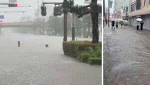 tifone giappone alluvione