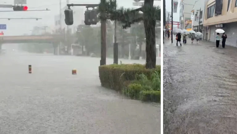 tifone giappone alluvione