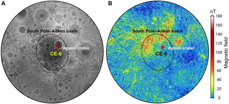 topografia e anomalie magnetiche luna