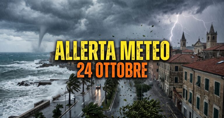 Allerta Meteo sabato 24 ottobre oggi