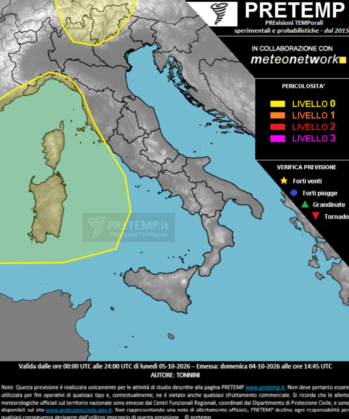 Allerta meteo 5 ottobre