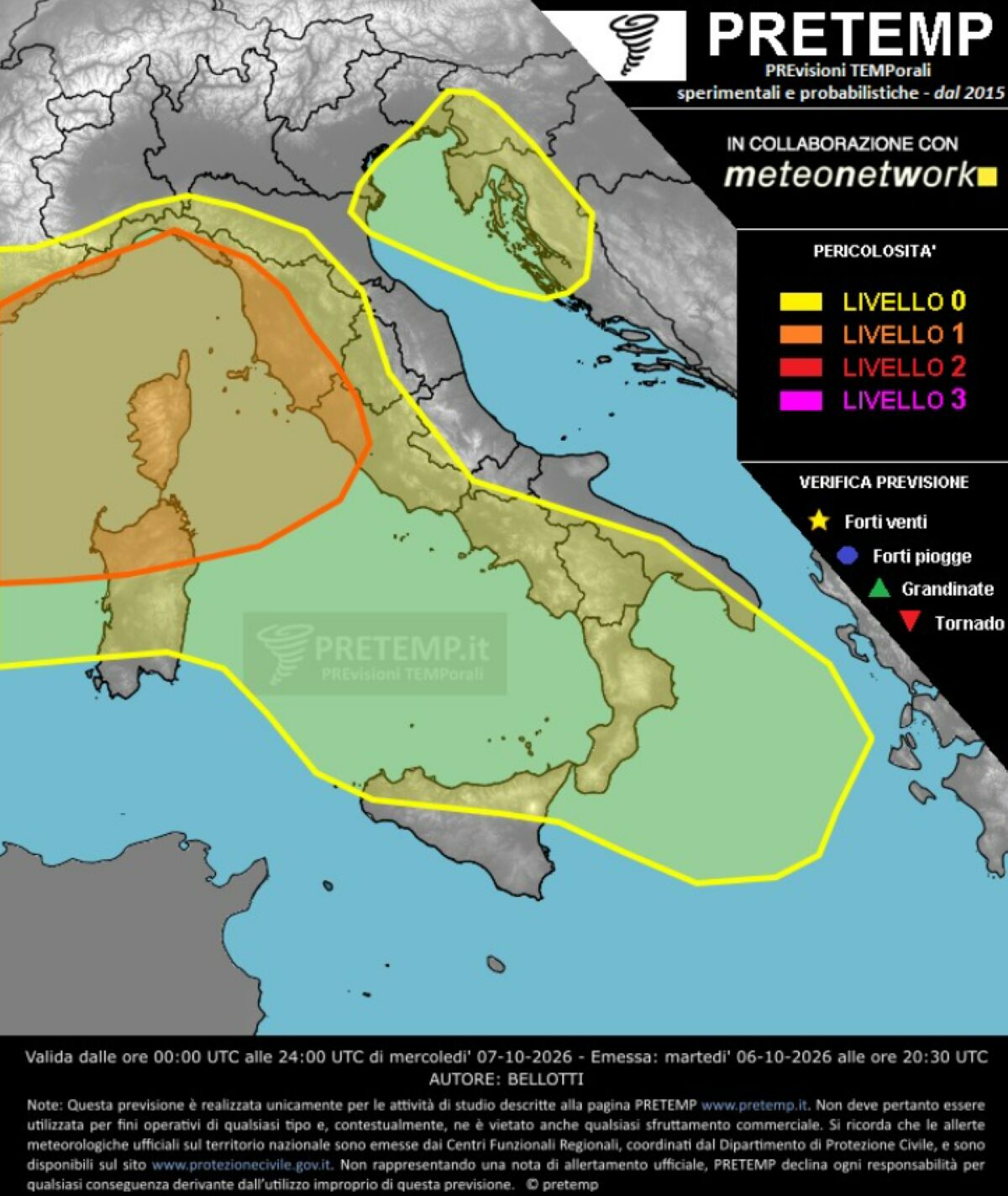 Allerta meteo 7 ottobre
