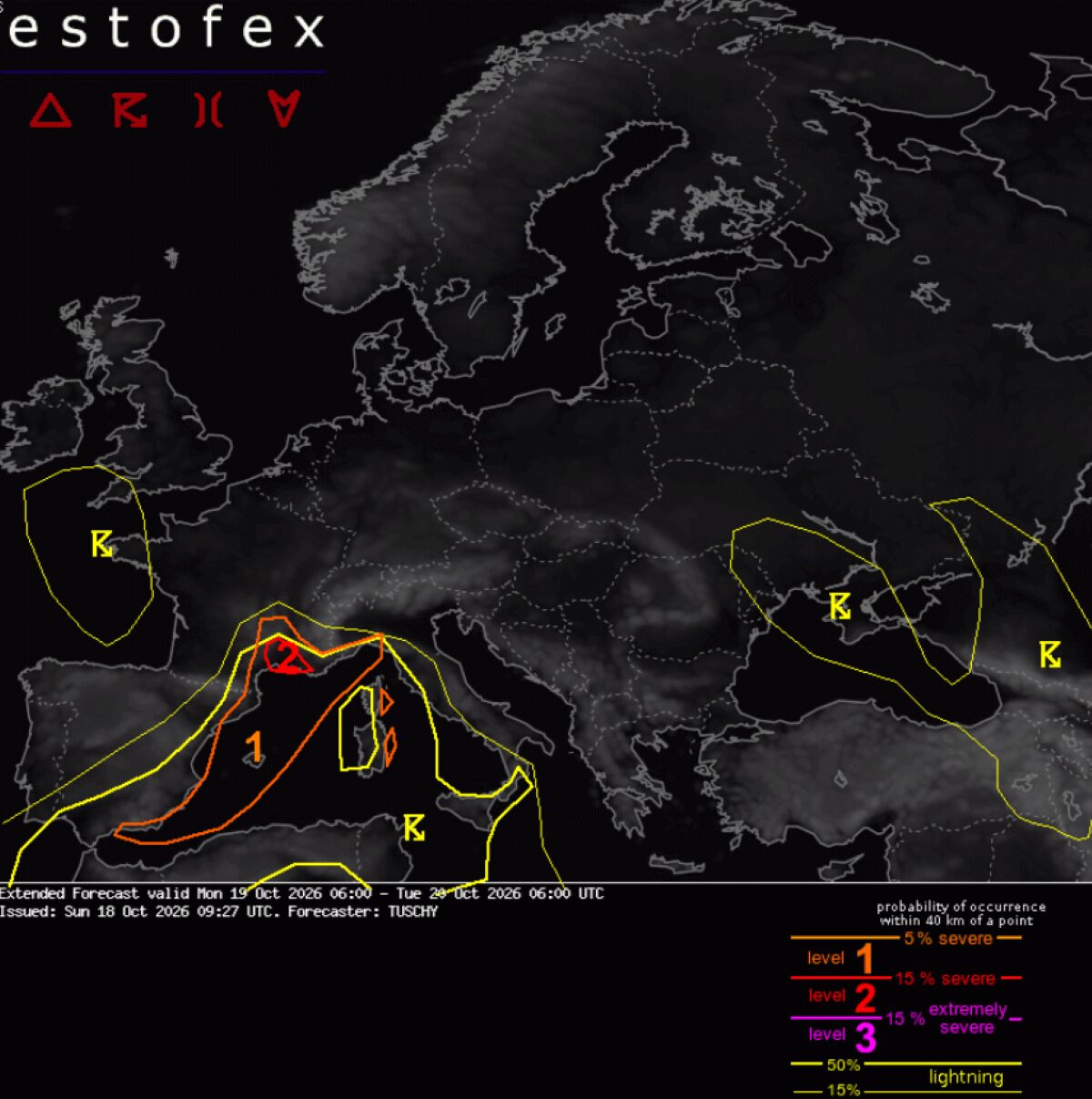 Allerta meteo Estofex