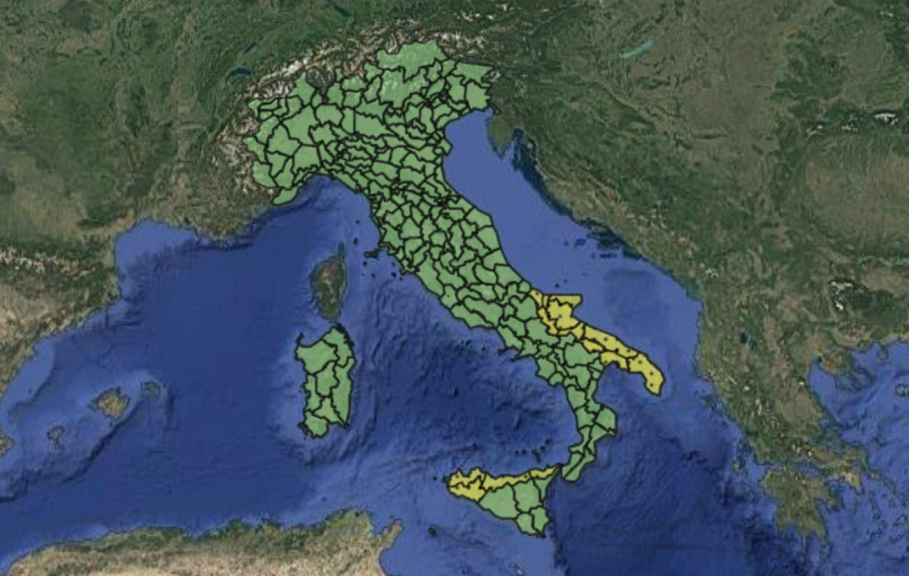 Allerta meteo Protezione Civile