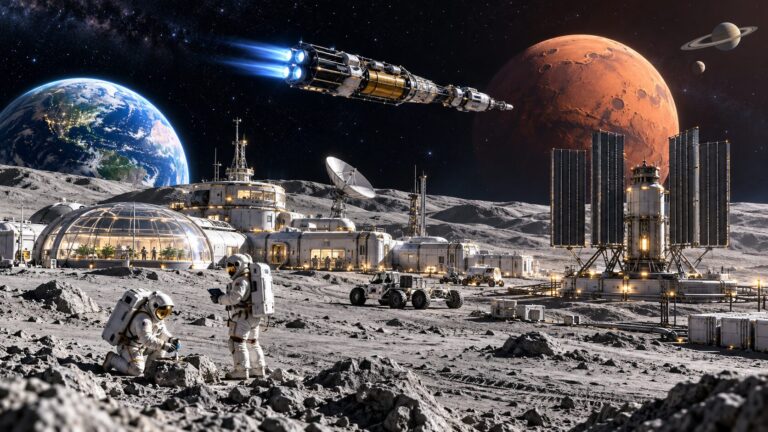 Avamposto lunare verso Marte