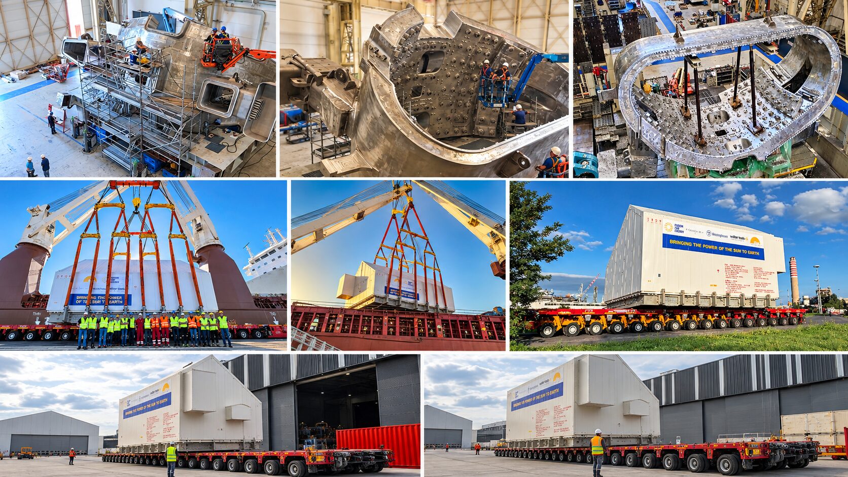 Collage industriale sulla fusione ITER