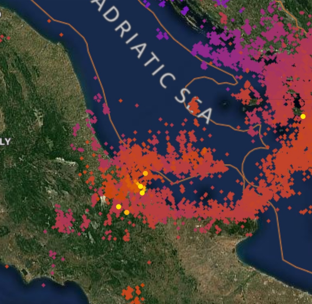 Fulmini Abruzzo 24 ottobre