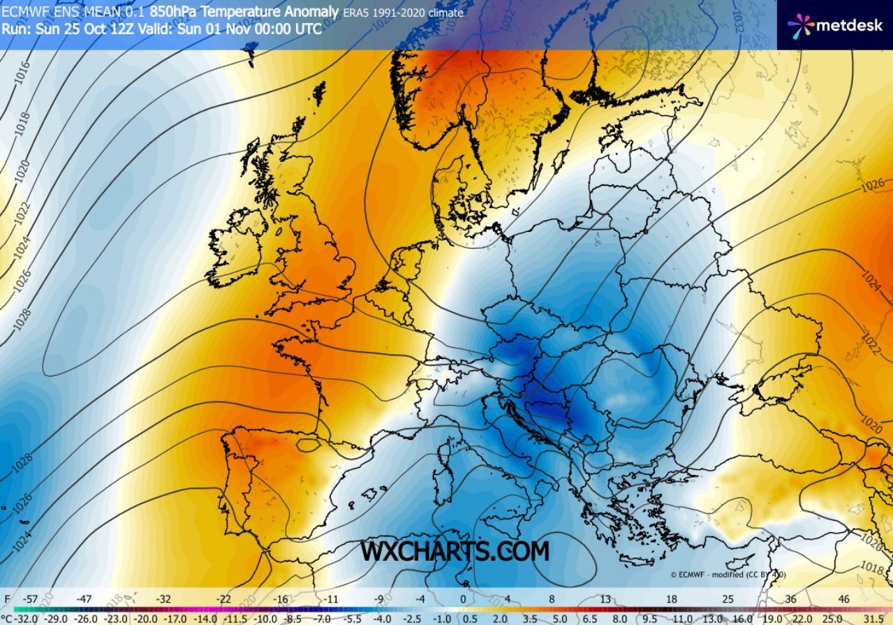 Irruzione fredda Europa novembre 