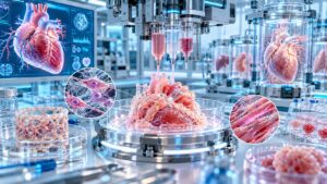 Laboratorio futuristico di biostampa cardiaca