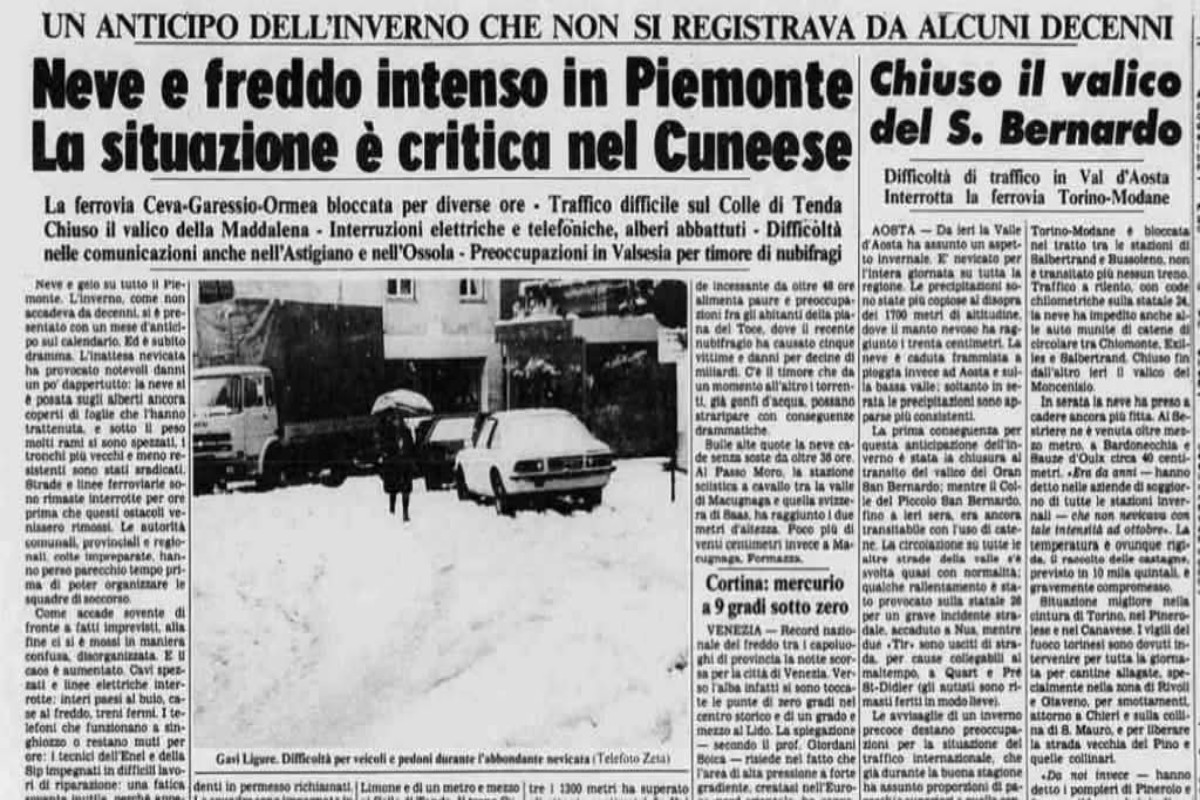 Neve Torino 1979 La Stampa 