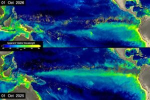 Oceano Pacifico blu