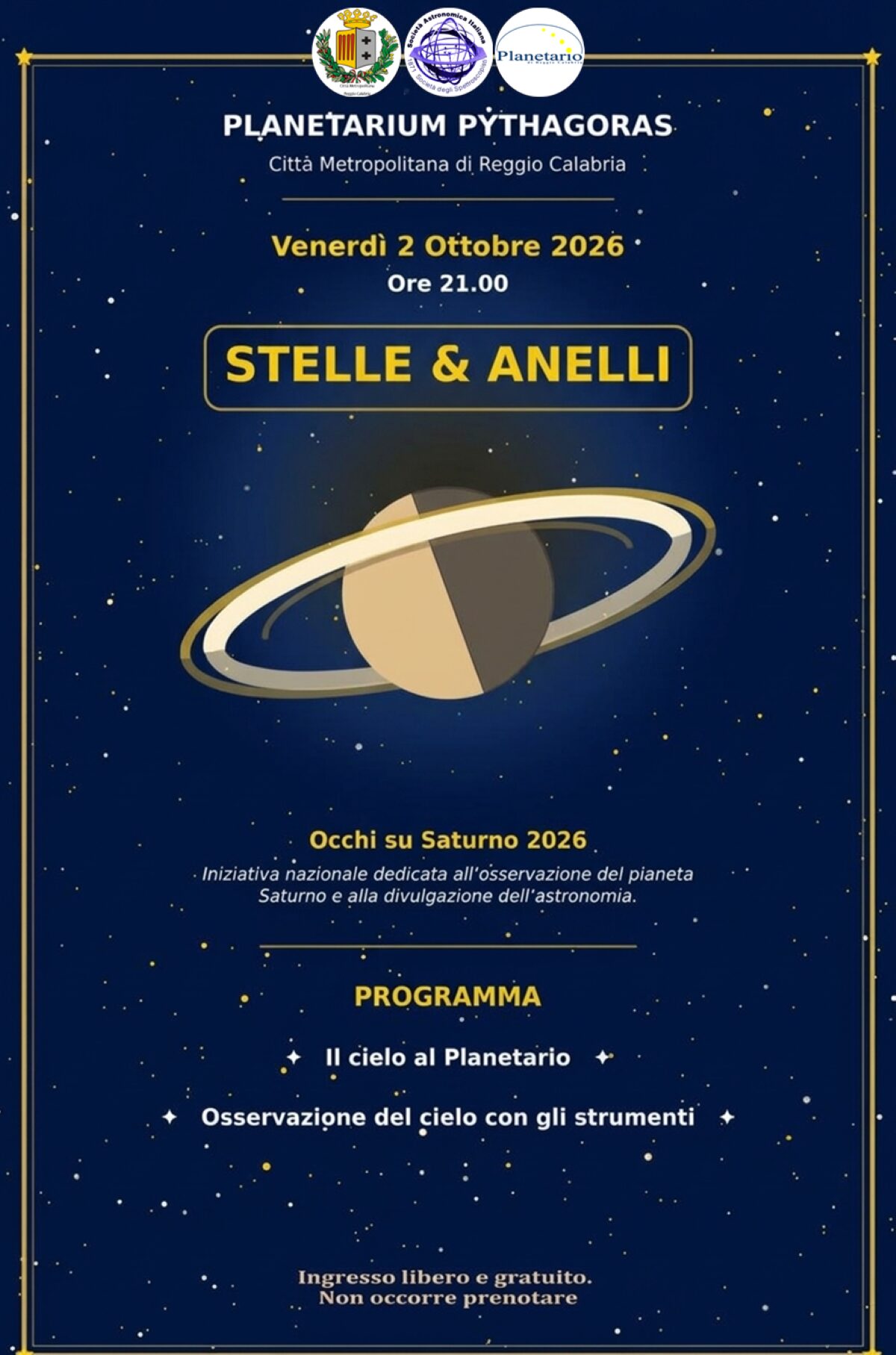 Saturno evento Reggio Calabria