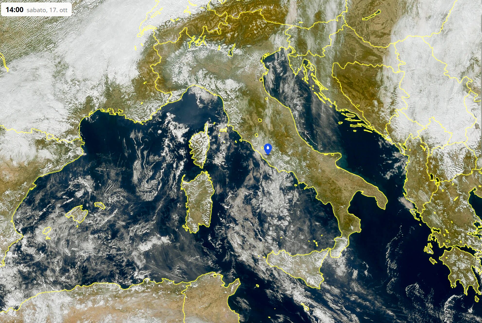 satellite meteo italia 17 ottobre 2026