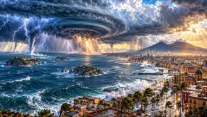 Supercella sul Golfo di Napoli