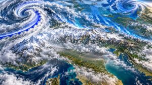 Tempesta Invernale sulle Alpi
