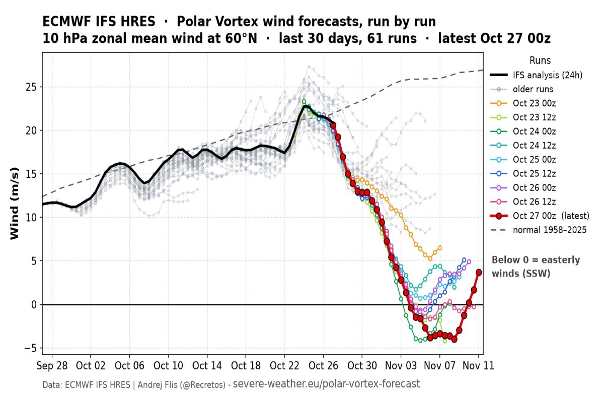 Vortice polare ECMWF IFS