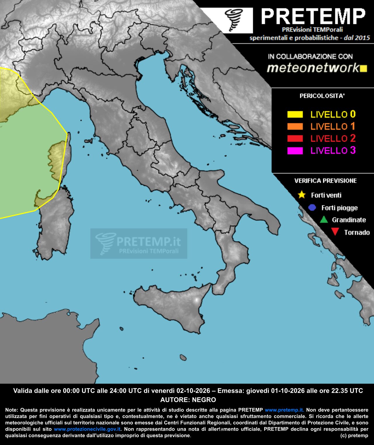 allerta meteo 2 ottobre