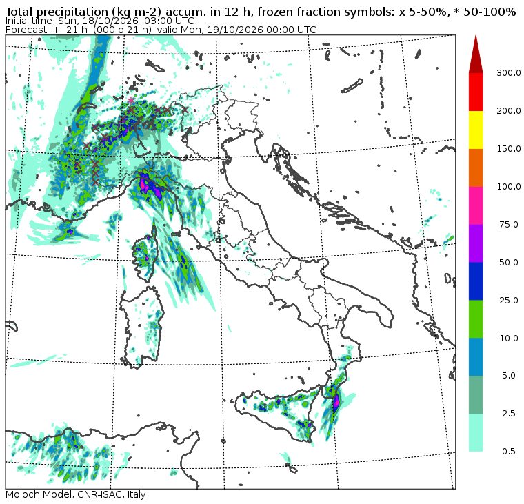 allerta meteo domenica 18 ottobre sera