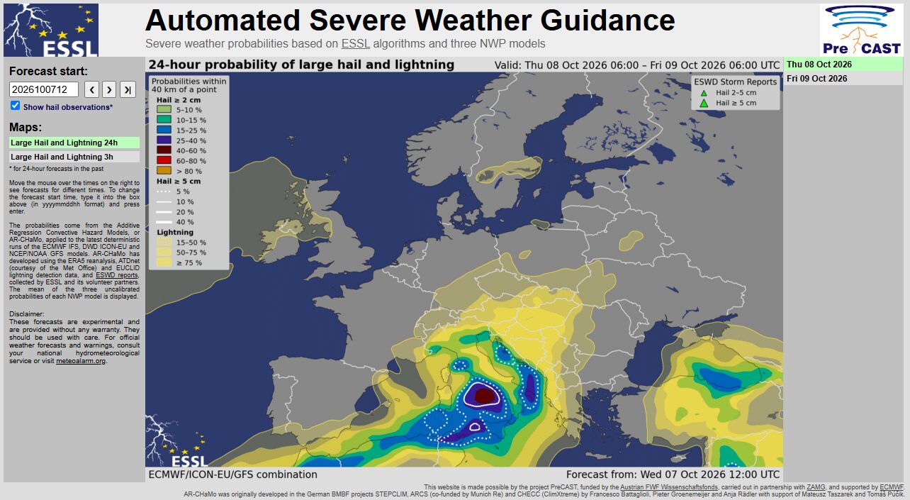 allerta meteo essl 8 ottobre