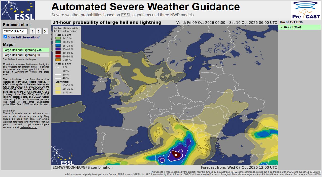 allerta meteo essl 9 ottobre