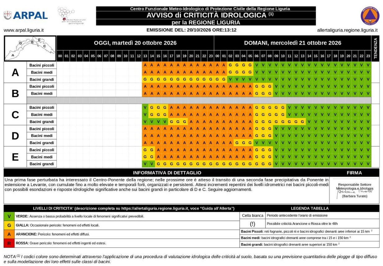 allerta meteo liguria