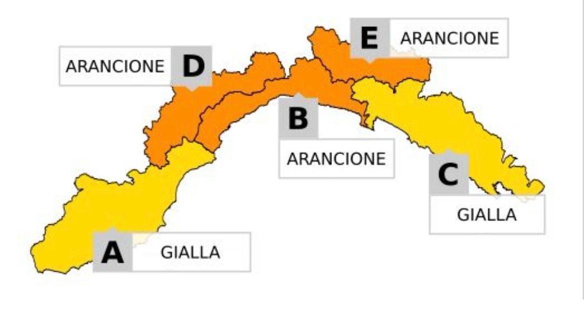 allerta meteo liguria 18 ottobre