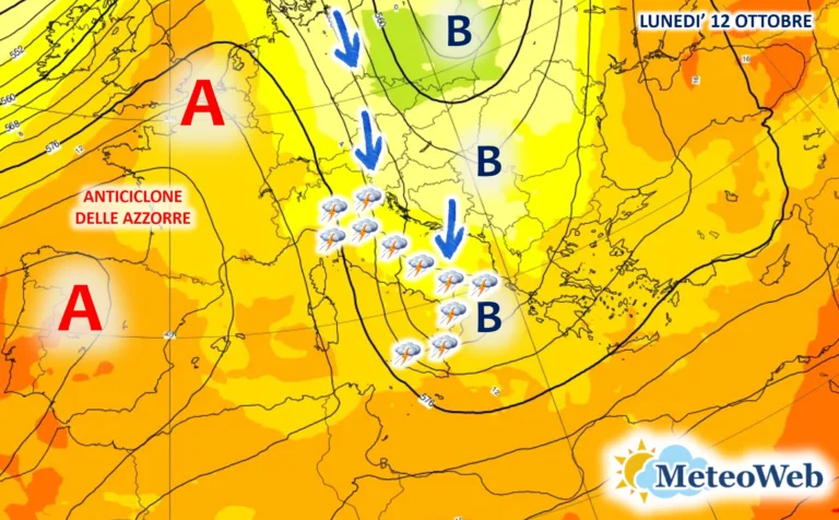 allerta meteo lunedì 12 ottobre