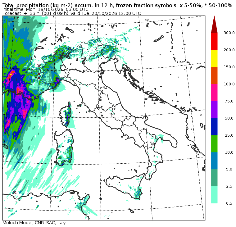 allerta meteo martedì 20 ottobre mattina