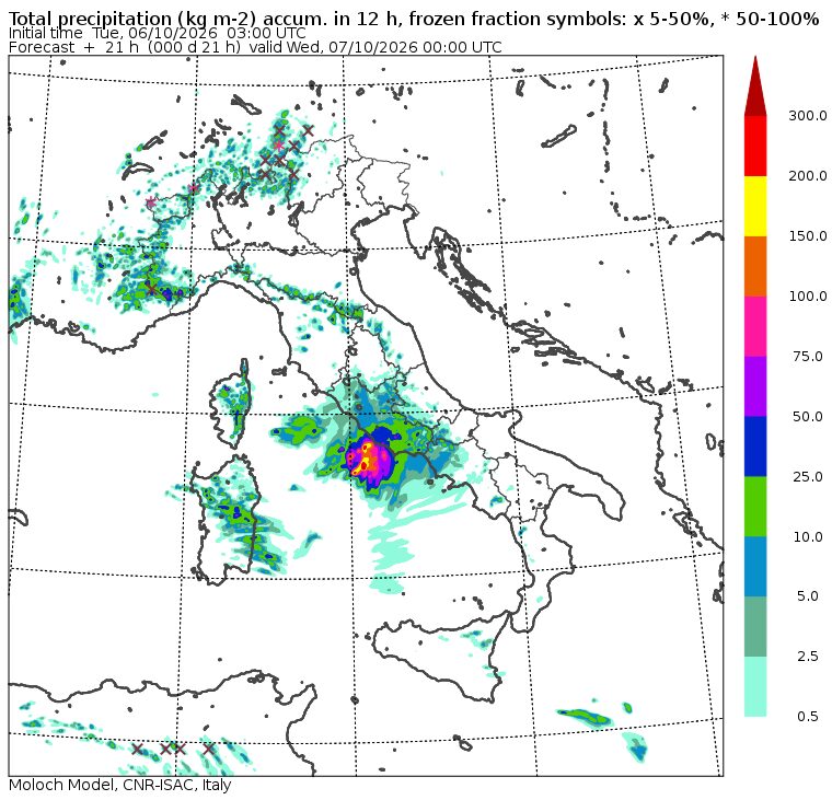 allerta meteo martedì 6 ottobre
