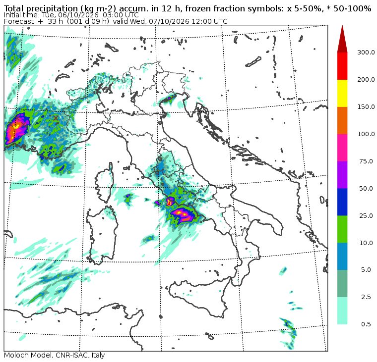 allerta meteo mercoledì 7 ottobre mattina