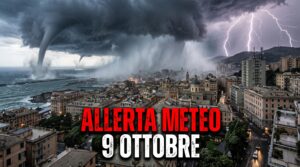 allerta meteo oggi venerdì 9 ottobre