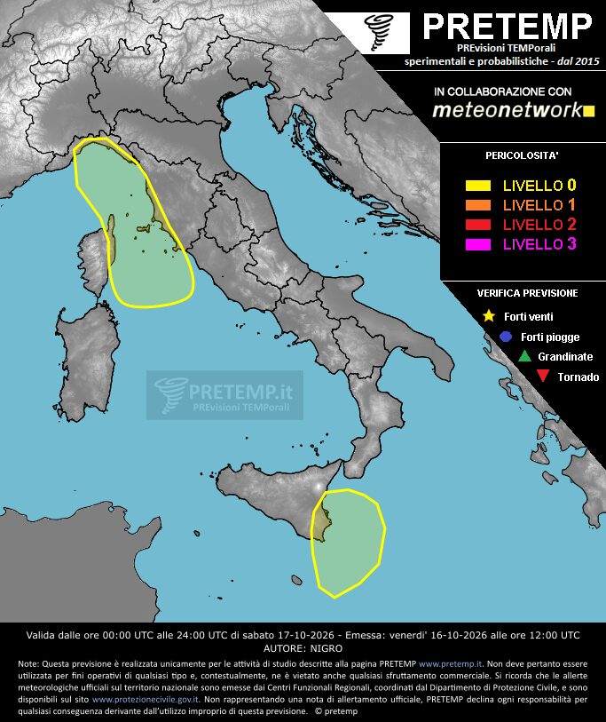 allerta meteo pretemp 17 ottobre